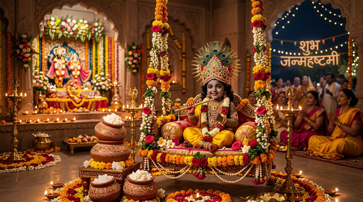श्रीकृष्ण जन्माष्टमी (गोकुलाष्टमी) - दर्शन चित्र 1
